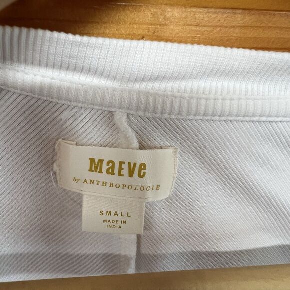 Maeve White Zipper Blouse - Picture 3 of 4